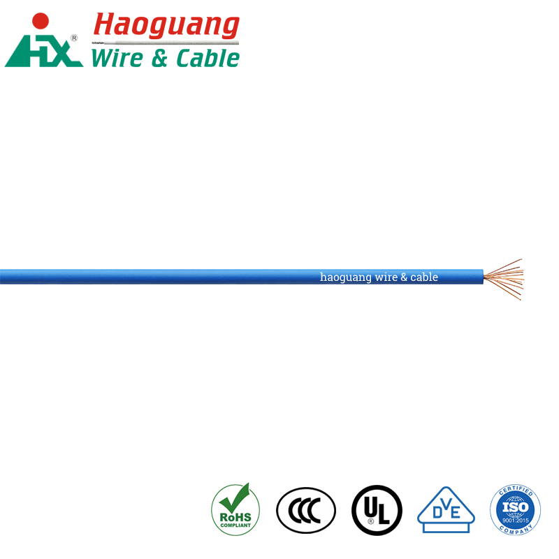 UL AWM 1007 PVC berisolasi RoHS Single Core Cable Hook-up